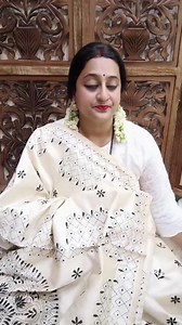 Beautiful Semi Assam silk with kantha work For bookings pls what's app 9791860355 | Vijay Lakshmi sarees