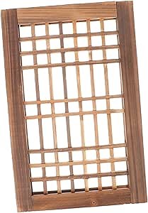 ADOCARN Window Frame Wall Art Vintage Decor Vintage Window Frame Rustic Window Wall Decoration Decorative Window Frames Country Wall Window Decor Wood Frame Grid Flower Stand Wooden