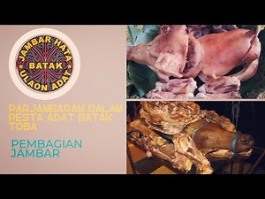 Jambar/Parjambaran Dalam Pesta Adat Batak
