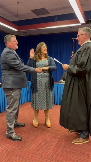 Tonight at a special School Board Meeting prior to the regular Public Work Session, the Board voted to approve Erin Brosious to fill the vacant seat in Region 1. Ms. Brosious is a parent of two children in Neshaminy Schools and has a background in education administration in Philadelphia and Bucks County. The swearing-in ceremony was conducted by District Judge Charles D. Jonas. Ms. Brosious was one of two candidates that applied for the position | Neshaminy School District