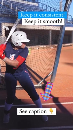 Toe tapping is relatively common, but more often than not, young hitters do it wrong. This hitter starts wide, toe taps inward and then strides forward. That’s great! Some hitters start open bring their foot in toward home to toe tap then go forward. That’s great! There’s so many more variations that hitters may feel comfortable with, but it needs to be done correctly to not negatively effect the swing. If NOT done consistently (same speed/tempo/distance moved etc), and if there’s too long of a 