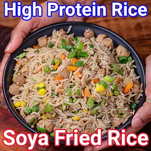 Soya Fried Rice: bit.ly/382pRPD Moong Dal Tadka: bit.ly/2TmMXdv Soya Fried Rice recipe | Soya Chunks Fried Rice | Meal Maker Fried Rice with step-by-step photo and video recipe. The fried rice recipe is one of the most popular rice items in India, if not in most of the countries. It is generally made with a choice of vegetables and meat with long-grain rice. One of the simple variations is Soya Fried Rice or Soya Rice known for its protein & carbs balanced meal. #hebbarskitchen | Hebbar's Kitche