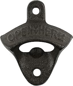 Bottle Opener Wall Mounted,Beer Wall mounte Bottle Opener Outddor and Indoor,Cast iron 1pc