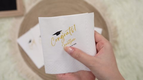 Personalized Graduation Napkins, Graduation Party Decorations, Class of 2025, Custom Napkin, Congrats Grad, Gifts For Gradua Parties, Senior 2025/Gift10