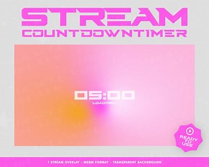 STREAM Countdown-Timer/ Twitch Stream Overlays/ Farbverlauf/ Twitch/Add-on Stream/ - Etsy.de