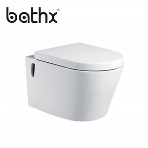[Hot Item] Bathroom Commode Ceramic One Piece Wall Hung Mounted Sanitary Ware Toilet (PL-7708)