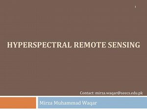 Hyperspectral remote sensing - SlideServe