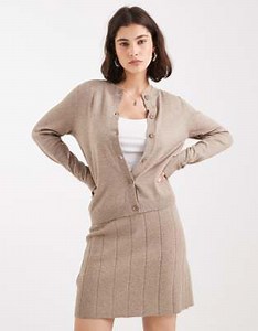 Object fine gauge cardigan in heathered taupe - part of a set | ASOS