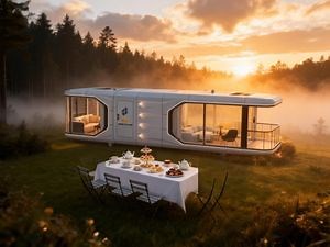 [Hot Item] Fireproof Capsule House Modular Shelter, EPS/Rockwool Panel, China Factory En 13501-1 Certified