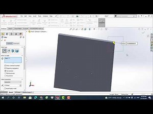 Lệnh hole Wizard, Chamfer, Fillet, Linear pattern trong Solidworks