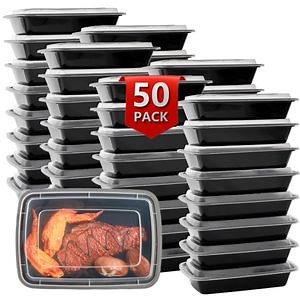 [Hot Item] Disposable Black Storage Container for Fast Food and Takeout Square Food Containers