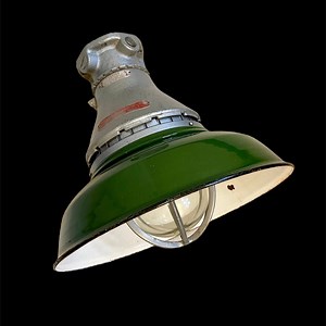 Vintage Mid-century Industrial Appleton Electric Co. "explosion Proof Vented Lighting Fixture" With Green Enamel Shade Chicago, Il. - Etsy Canada