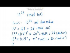 Computing an exponent modulo 101
