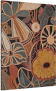 Generic Framed Flowers Floral Botanical Canvas Wall Art Print - Mid Century Modern Boho Decor Prints 30"" x 40"" (Vertical) / 1.25""