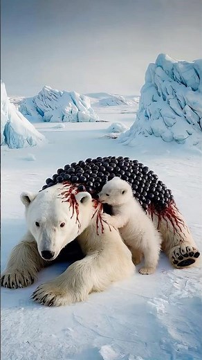 This Baby Polar Bear’s Cry for Help Will Break Your Heart! 🐻‍❄️💔 #animalrescue #polarbearrescue