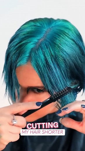 182K views · 1.4K reactions | Cutting My Bangs Shorter With A Razor! #reels #hairstyles #haircut #hairstyling #shorthair #shorthairstyle | Stella Cini Highlights | Facebook