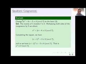 M343-18-Quadratic Congruences