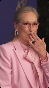 Meryl Streep is pretty in pink at the #Emmys. 💕 #MerylStreep #OnlyMurdersInTheBuilding #redcarpet #fashion | etalk