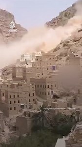 134K views · 3.4K reactions | Video shows a huge rockslide narrowly missing houses in a village in eastern Yemen. Local geologists say it was caused by repeated flooding in the area. | Al Jazeera English | Facebook