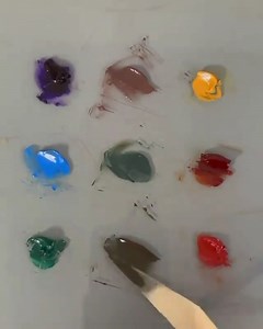 Found via @newwaveart — palette demo using @mhoilpaints by @kengoshen 🎨👀 | Michael Harding Oil Paints