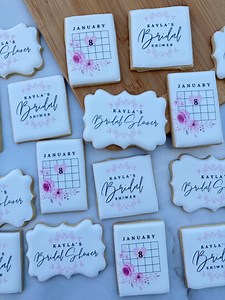 Bridal Shower Cookies, Floral Design: 1 Dozen Custom, Kosher - Etsy