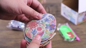 Easter Egg Diamond Art Coasters - 8 Pcs Spring Easter Bunny Diamond Painting Coasters Kit with Holder, Cute Chicks Gnome Gem Art Crafts DIY Supplies for Adults Beginners