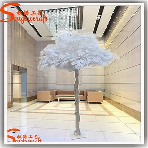 Indoor Decoration White Artificial Ficus Tree