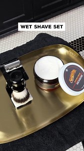 3.8K views · 22 reactions | The Wet Shave Set - 1x Safety Razor, 1x Butterfly Safety Razor, 1x Badger Hair Brush, 5x Feather Razor Blades, and a stand to keep it all organized and lookin firme 襤 #suavecito #wetshaveset #mensgrooming #allhairtypes #grooming #barbershopathome #barberapproved | Suavecito Pomade | Facebook