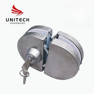 [Hot Item] High-Quality Stainless Steel Glass Door Security Locks with Brass Cylinder