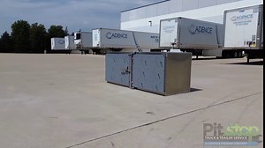 PitStopTruckParts 24"x24"x60" Smooth Aluminum Trailer Step Deck Underbody Tool Box With Bracket Set Cam Latch