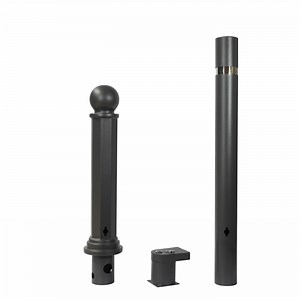 [Hot Item] Manual Surface Mount Mild Steel Pipe Warning Bollard Barrier Fixed Steel Bollards