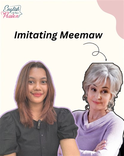 57K views · 2.8K reactions | Imitating Meemaw နောက်အပတ်ကစပြီး ရတီ Cambly conversation လေးတွေပြန်စပါတော့မယ်။ ပြီးရင် follower တွေထဲကတစ်ယောက်ကိုလည်း Camblyတစ်လစာ လက်ဆောင်ပေးဖို့ရှိတယ်။ What do you guys think of this idea?  With love, Yati | English is my passion | Facebook