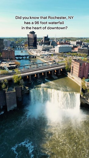 86K views · 145 reactions | Have we mentioned that we have a massive, 96-foot waterfall flowing through downtown Rochester? #VisitROC to check it out #GreaterROC #visitrochester #rochesterny #downtownrochester #thisisroc #ispyny #iloveny #explorerochester #waterfall #nature #outdoors | Visit Rochester | Facebook