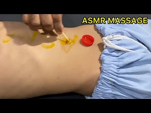 ASMR OIL MASSAGE FULL BODY RELAXING | BACK & BELLY BUTTON MASSAGE | ASMR WITH RZ