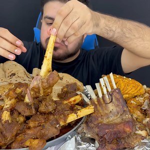 ASMR Eating Spicy Mutton Curry with Romali Roti | Eating ASMR