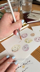 Watercolour 101: watercolour drills to practice your brush holding technique 🖌️ Head to my Patreon for more tips and tricks! #watercolourpainting #watercolourart #watercolourtechniques | De Winton Paper co