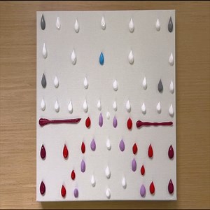 How to Draw a Couple Walking in the Rain / Red Acrylic Painting Techniques | MAY Art.