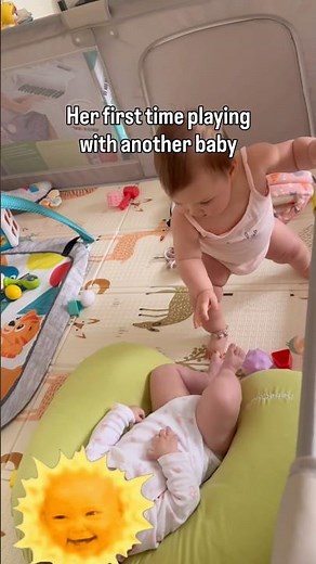 Her first time playing with another baby 🥹