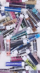 1.8K views · 34 reactions | Just for fun! @firemountaingems order arrived today and I loved unpacking it ☺️ This time of year I inventory my stock of delicas and order colors that are low… I also make sure I have tubes for every color for my sample board—about 350 colors  #miyukidelicas #delicabeads #beadweaver #beadnerd #cylinderbeads #studiotime | Seed Bead Bliss | Facebook