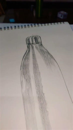 easy bottle drawing and shading #drawing #hobbysoul