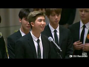 BTS Namjoon gives speech at United Nations-Nelson Mandela Peace Summit 2018