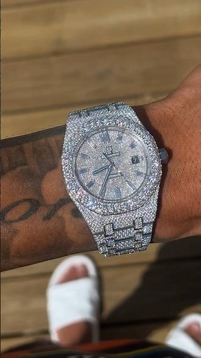 VVS DIAMOND AP WATCH 💎 Iced Out Royal Oak AP Baguette Dial