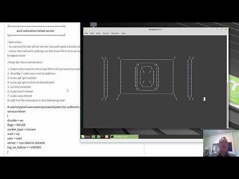 Star Wars ASCII animation server using Python, Telnet and Linux Mint