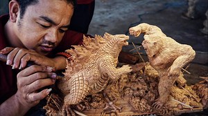 Godzilla vs Kong Wood Carving 10 Days of Making Amazing Woodworking | Woodart Vietnam