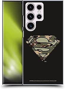 Head Case Designs Officially Licensed Superman DC Comics Camouflage Logos Hard Back Case Compatible with Samsung Galaxy S23 Ultra 5G