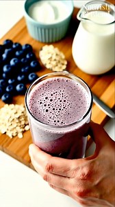 Blueberry Oat Power Shake🫐💪 Slow mornings, strong starts. Creamy, filling, and packed with fiber protein to keep you going till lunch. ✨ In the blender: 🫐 Blueberries 🌾 Oats 🥣 Greek Yogurt 🥛 Milk Would you sip this to start your day? 💙 #naturalremedy #bloodpressure #healthylifestyle #juicing #wellnessUK #smoothielife | Nourish & Blend
