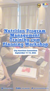 #RoadToZeroMalnutrition: Muntinlupa City Nutrition Committee Nutrition Program Management Training cum Planning Workshop | September 11-13, 2024 #CNC #MuntinlupaNakakaproud #Muntinlupa | City Government of Muntinlupa - OFFICIAL