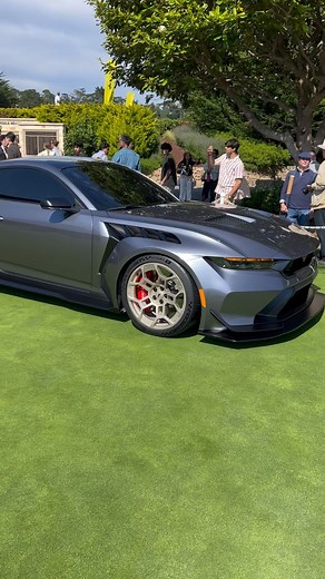 The Mustang GTD on the concept lawn at Pebble Beach. An 800hp beast with an estimated price of $300,000. #ford #mustang #mustanggtd #pebblebeach #pebblebeachconcours #carweek #montereycarweek #supercar #racecar #lemans | Motorator