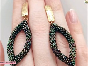5.7K views · 80 reactions | How to Make Leaf Earrings from Beads Tutorial | Wedding Decoration Ideas | Facebook