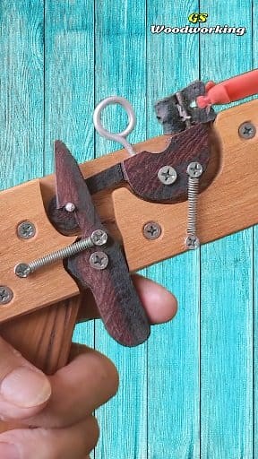 DIY Spring Lock Mechanism #fb #reels #diy #wooden #crafts #tools | GS Woodworking
